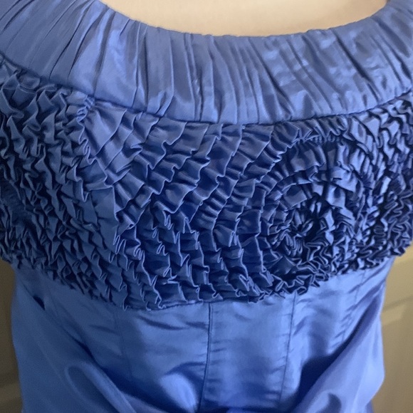 Teri John Women's 💯 Blue Silk Formal Dress, 4 - Picture 4 of 11